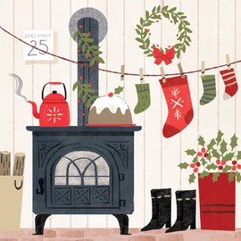 Up With Paper Pop-Up Treasures Greeting Card - Midnight Tree