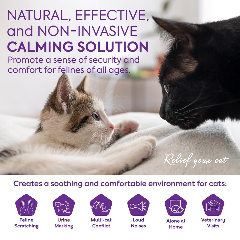TopSum Cat Calming Diffuser Refills: Pheromone Refill for Cats, Long-Lasting