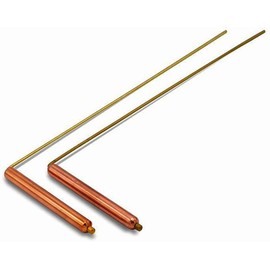 Copper Dowsing L Rods; 13.5in/34cms long with 4.7in/12cm Copper Handles; Use for finding Water/Minerals/Oil/Geopathic Stress Lines/Lost Objects/Chakra & Aura Measurement