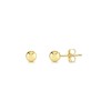 14k Yellow Gold Polished Ball Stud Earrings with Butterfly Pushback