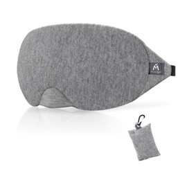 Mavogel Mavogel Cotton Sleep Mask - Updated Design Light Blocking Sleep Eye Mask, Soft and Comfortable Night Sleeping Mask for Men Women, Eye Blinder for Travel/Sleeping, Includes Travel Pouch, Grey