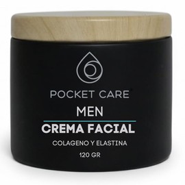 Crema Facial para Hombre con Colgeno y Elastina hidrata profunda la piel, es antiarrugas, da firmeza y Control de Lneas de Expresin  Pocket Care Men  