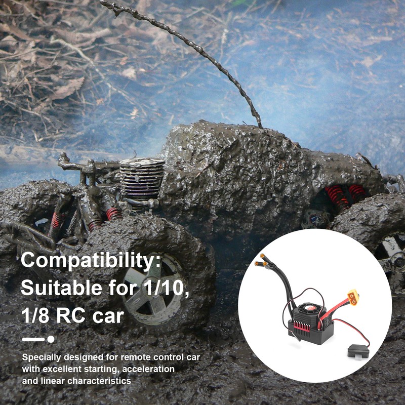 SURPASSHOBBY 80A Waterproof Brushless ESC with XT60 Plug for 1/0