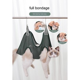 11 in 1 Dog Grooming Hammock, Breathable Pet Grooming Hammock Harness Restraint Bag for Cat/Dog with Nail Clipper/Nail Trimmers/Glove, Dog Grooming Sling Helper for Nail Clipping/Trimming (L, Green)