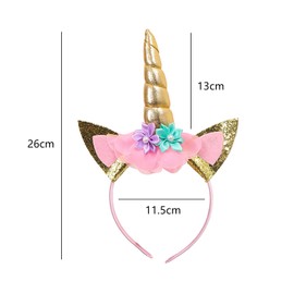 GERUI Headband, Baby Hair Band, Hair Accessory for Easter, Birthday, Party, Carnival, Head Accessories, Party Decoration (Gold)