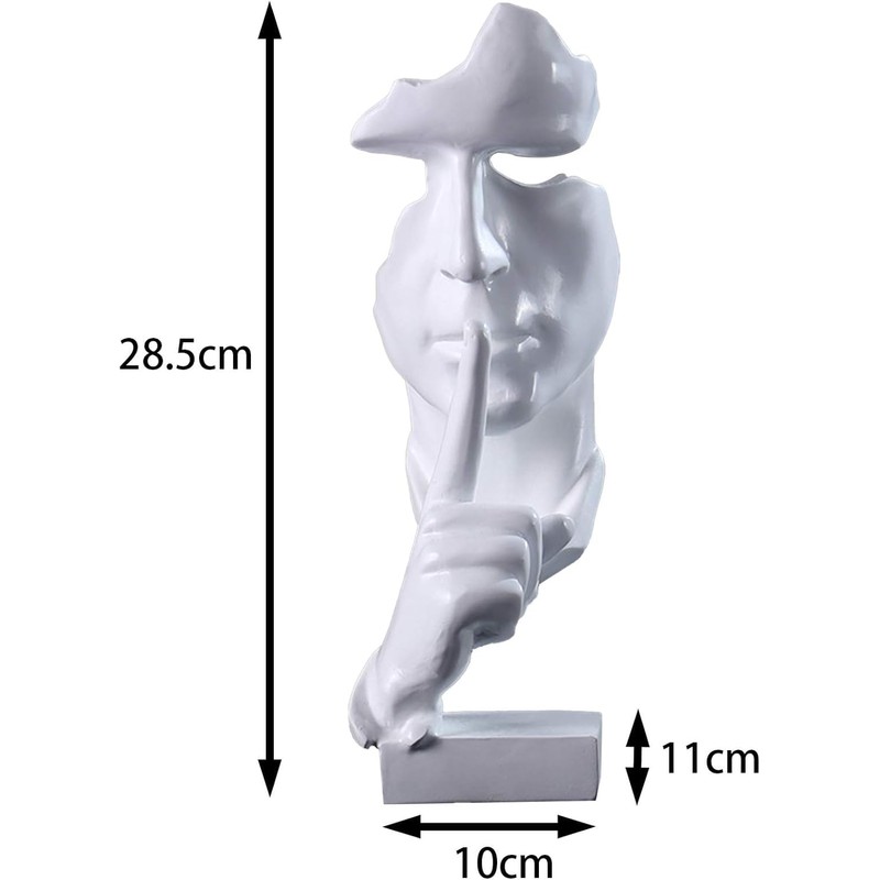 White Home Decoration, Face Statue, Modern Abstract Art Sculpture Decoration,