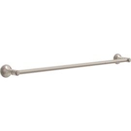 Franklin Brass Woodruff (1-Pack) 18'' Towel Rack w/ 6" Extender for Bathroom Satin Nickel Towel Bar for Bathroom Wall Mounted Towel Holder Rod WDRF26-SN