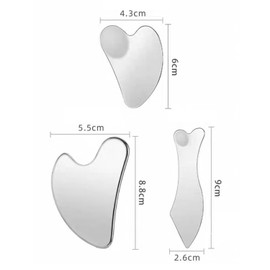 2PCS Facial Tools with 2 Small Bags, Stainless Steel Gua Sha, Gua Sha Muscle Scraper Tool, Scar Tissue Tool,Physical Therapy Tools