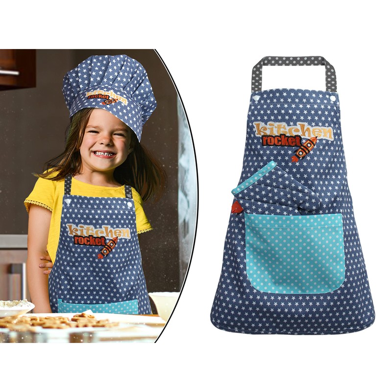 Emily´s Check Kitchen Rocket Kitchen Apron & Oven Glove for
