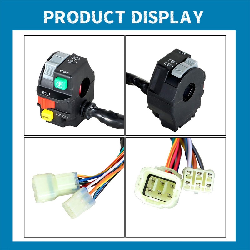 Silscvtt Left Handlebar Switch Start On Off Light Replacement for