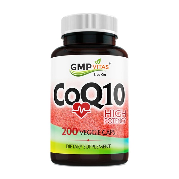 GMP Vitas High Potency CoQ10 500mg Veggie Capsule，Antioxidant for Heart