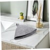 ORFOFE 2pcs Thickened Felt Sauna Hat Comfortable Grey Bathing Headwear