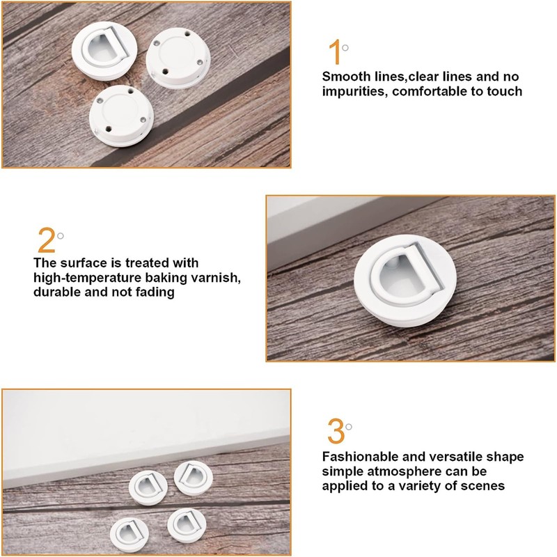 MOROBOR Round Pull Ring Embedded Handle, 4pcs Tatami Hidden Handles
