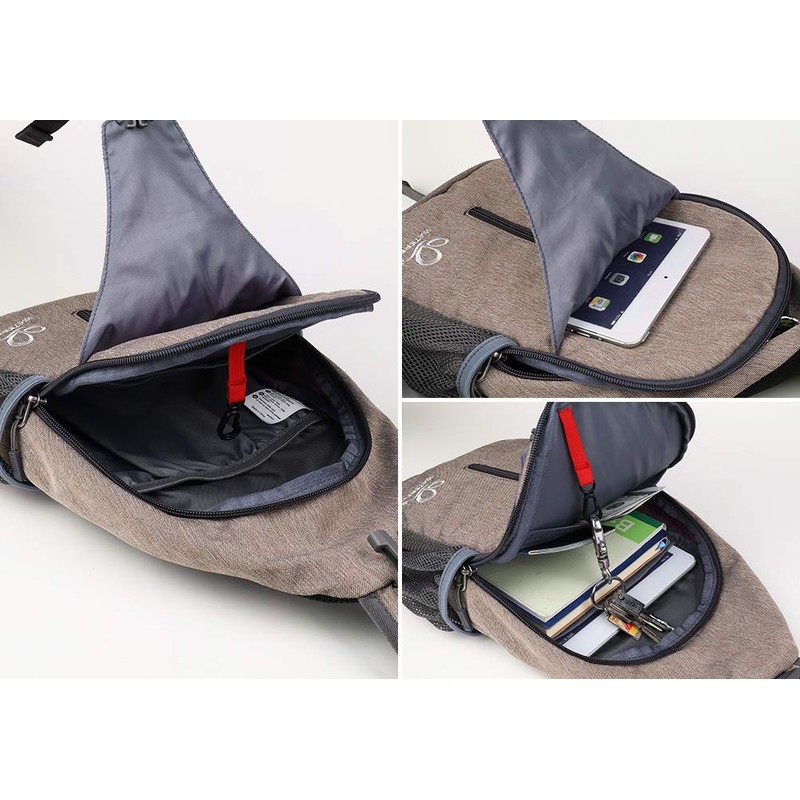 WATERFLY Sling Bag Sling Backpack Crossbody Bag Hiking Daypack for