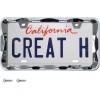 Creathome 3D Curly Wave Pattern Chrome License Plate Frame from