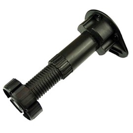 Merriway BH05994 (4 Pcs) Adjustable Cabinet Leg Black Plastic, Adjustable Height 150 to 180mm - Pack of 4 Pieces