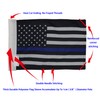 Hot Rides Durable Motorcycle Flag USA Black with Blue Line