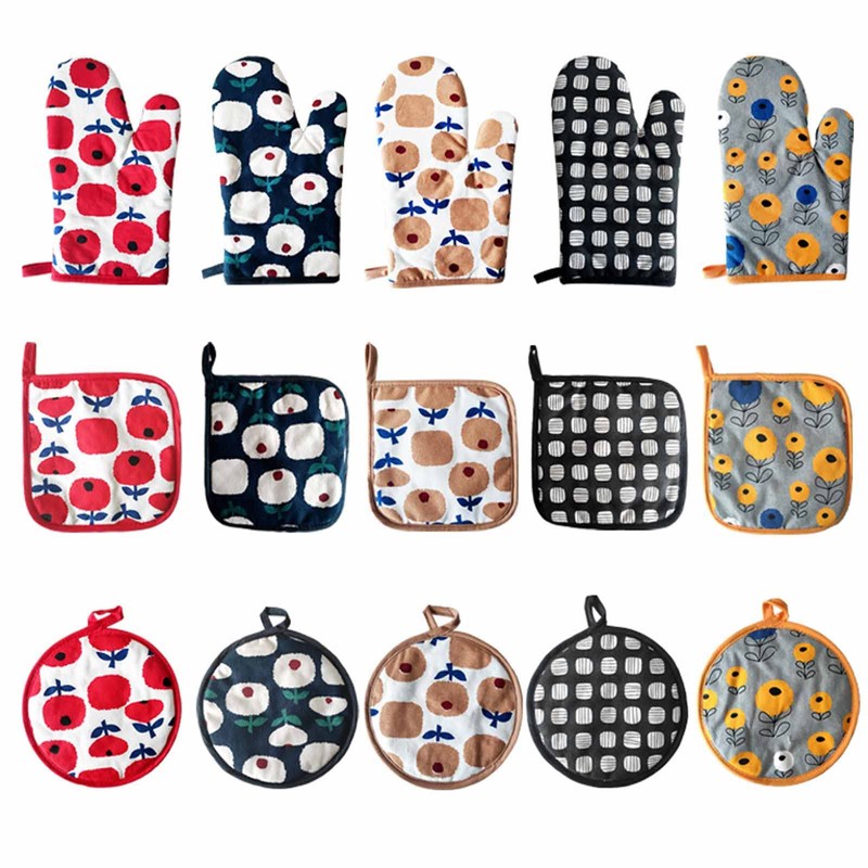 Potholder Mittens, Heat Resistant, Scandinavian Style, Pot Holder, Heat Resistant,