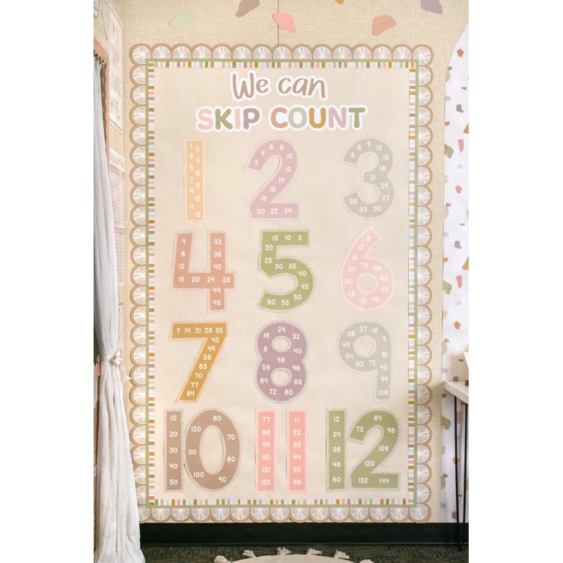 Teacher Created Resources Terrazzo Tones Skip Counting/Multiples Jumbo Numbers Bulletin