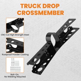 maXpeedingrods Trailing Arm Crossmember for Chevy C10 GMC C15 1963-1972 Adjustable Anti Squat Brackets Rear