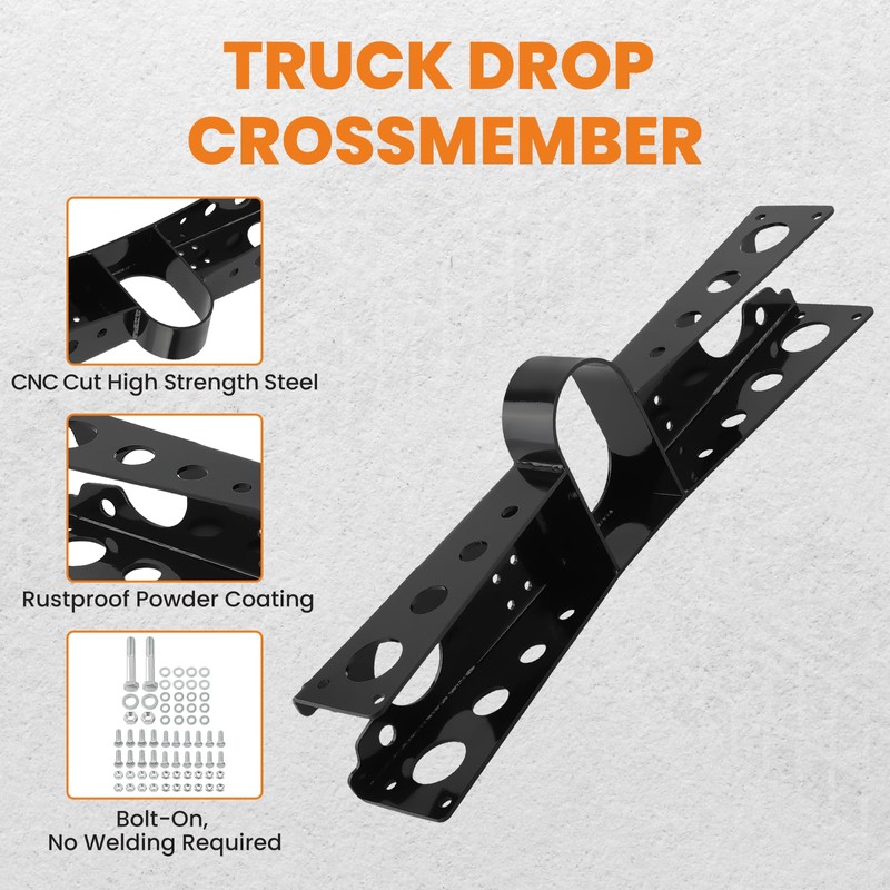 maXpeedingrods Trailing Arm Crossmember for Chevy C10 GMC C15 1963-1972