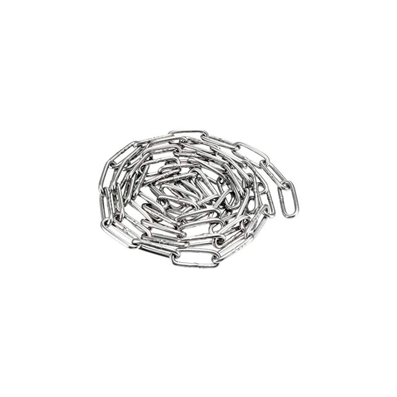 sourcing map Stainless Steel 304 Hardened Proof Coil Chain 1.5m