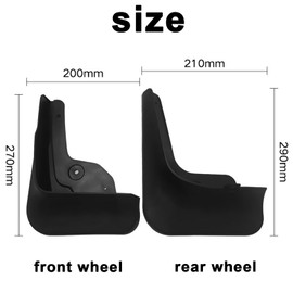 ERMWALR for Hyundai Tucson NX4 2021 2022 2023 2024 Mud Flaps - Set of 4 No Drilling Required Car Fenders Flexible PP Mud Flap Splash Guard (Hyd Tusn 21-24)