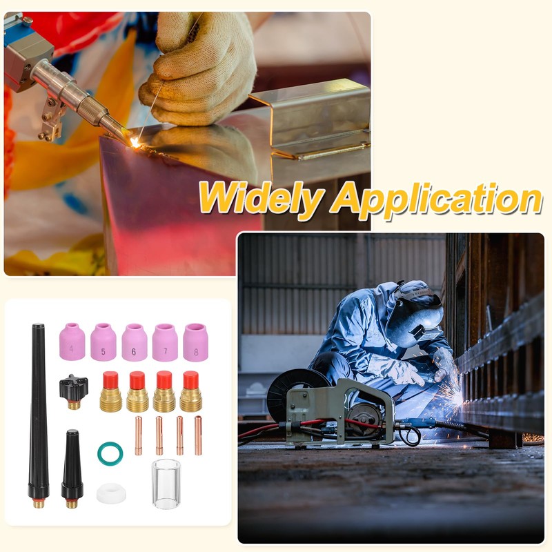 sourcing map 37pcs Tig Torch Kit for WP-9, WP-20, WP-25