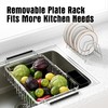 Dolreiik Expandable Dish Drying Rack in Sink,Stainless Steel Over The