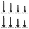 60 PCS Hex Head Self-Tapping Screws for Metal,Black 410 Stainless