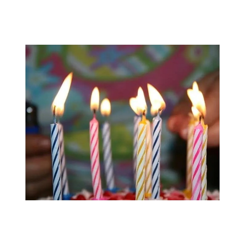 PARENCE - Set di 24 candeline di compleanno con 12