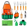 Ukoke Heavy Duty 12-Piece Garden Tool Kit with Storage Apron,