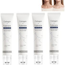 Crema Masajeadora De Colágeno Multipéptido Para El Cuello. (4PCS) Crema Reafirmante Avanzada, Crema Hidratante Antiarrugas, Ingredientes Naturales Adecuados Para Todo Tipo De Pieles.