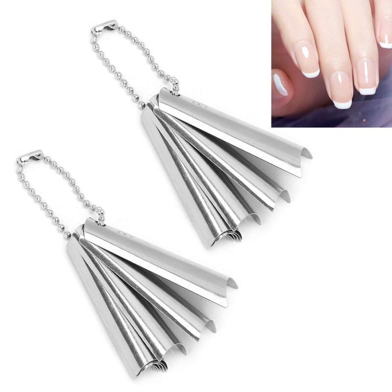 18pcs French Manicure, Nail Art Tips 9 Sizes Single Tips