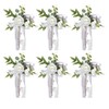 MEUMITY Wedding Aisle Decorations Pew Flowers,6 Pcs Artificial Rose Flower