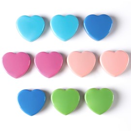 DUJEQM Magnets for Magnetic Board, Heart Mini Fridge Magnets - Pack of 10 5 Colours Small Magnets Strong Decorative Magnet Colourful Magnets Strong Hold for Whiteboard Magnetic Wall Pin Board Magnetic
