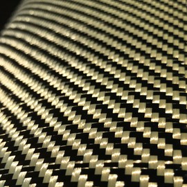 KARBXON - 1 Meter Wide (39.8 in) - Carbon Fiber Aramid Fabric - Yellow - 3K - 240g/meter - Twill Weave Wide Hemmed Fabric for Repair, DIY Projects