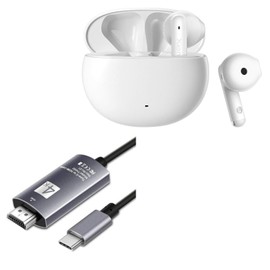 BoxWave Cable Compatible with Edifier X2 - SmartDisplay Cable - USB Type-C to HDMI (6 ft), USB C/HDMI Cable - Jet Black