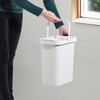 KADAX Waste Bin with Hinged Lid, Rectangular Plastic Waste Bin