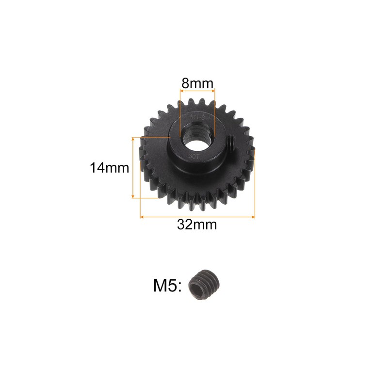 QUARKZMAN Mod 1 30T Pignone,Foro da 8mm Ingranaggio a Cremagliera