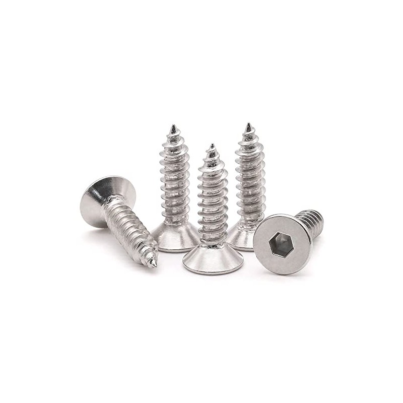 M4 x 25mm (50 pcs) Countersunk Socket Head Wood Screws,