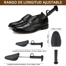 Hormas para Zapatos Ajustable para Hombre y Mujer 5 Pares, Expansor de Moldeador para Zapatos, Hormas Ensanchadoras de Zapatos para Botas, Tacones y Zapatillas de Deporte, Negro
