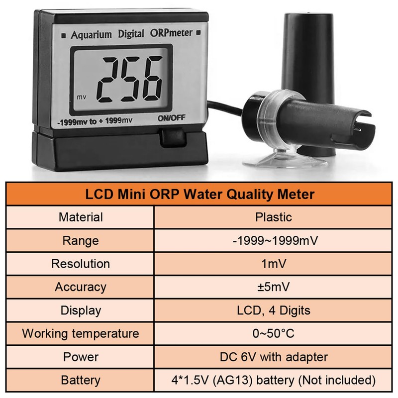 ORP-169F LCD Mini Redox Meter for Monitoring Test Equipment Water