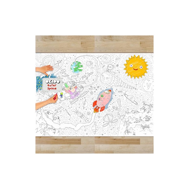 OKIDO: Outer-Space GIANT Colouring Poster | 100x70cm Poster | Colouring