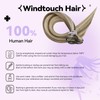 WindTouch Blonde Clip in Hair Extensions Human Hair, 15 Inch
