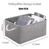 PWVMWM Fabric Grey Storage Boxes with Handles, Small Grey Storage