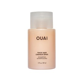 OUAI Champú Denso Tamaño Viaje - Champú Hidratante Con Keratina, Raíz De Malvavisco, Manteca De Karité Y Aceite De Aguacate Para Cabello Grueso - Fortalece E Hidrata - Sin Parabenos Ni Sulfatos(85 Ml)