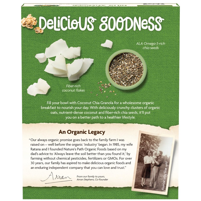 Nature's Path Organic Coconut Chia Granola, 12.34 oz (Pack of