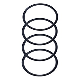 Pack of 4, 20 & 10 oz Replacement Rubber Lid Ring, 3.3 Inch Diameter - Gasket Seals, Lid for Insulated Stainless Steel Tumblers, Cups Vacuum Effect, fit on Brands Yeti, Ozark Trail, Beast - Black