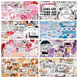 600PCS Book Stickers for Kindle,Bookish Mixed Stickers,Vinyl Reading Decals for for Water Bottle Laptop,Readers Book Lover Gift